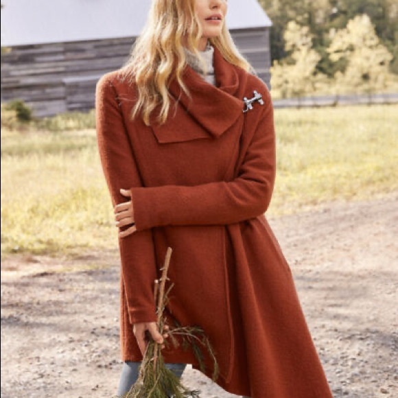 Garnet Hill Asymmetrical Boiled Wool Coat - SOLD OUT - Picture 3 of 7